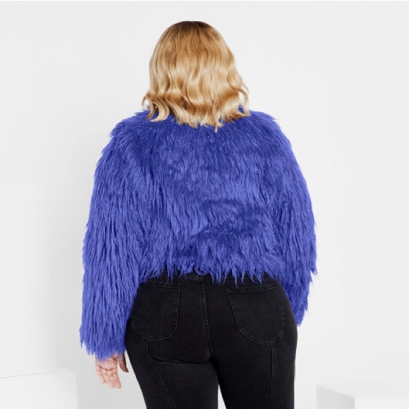 City Chic Blakely Jacket - dazzling blue XS size 14 - Picture 4 of 6